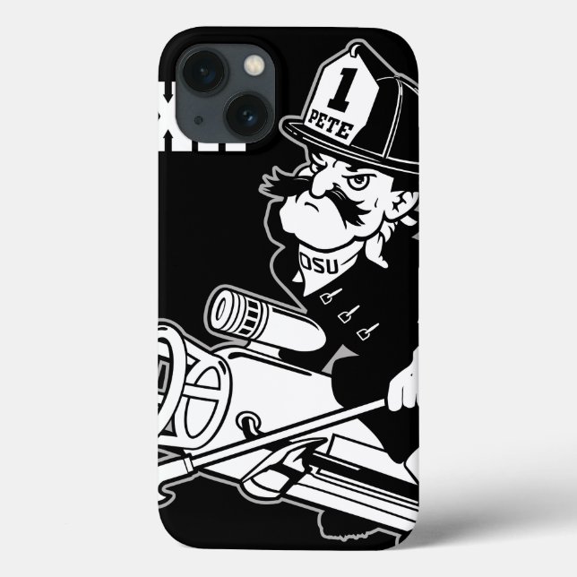 Firefighting Pete - Black and White Case-Mate iPhone Case (Back)