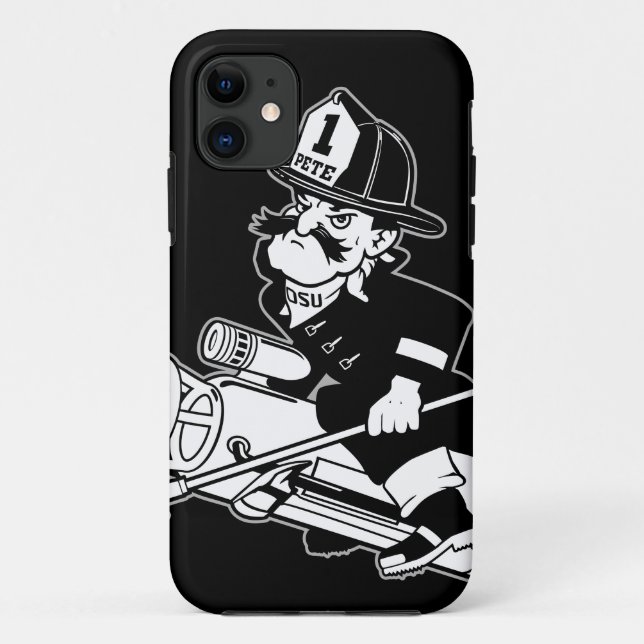 Firefighting Pete - Black and White Case-Mate iPhone Case (Back)