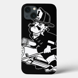 Firefighting Pete - Black and White iPhone 13 Case