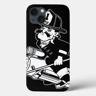 Firefighting Pete - Black and White iPhone 13 Case