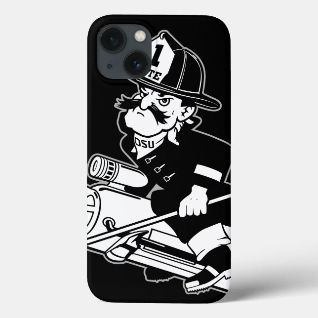 Firefighting Pete - Black and White Case-Mate iPhone Case (Back)