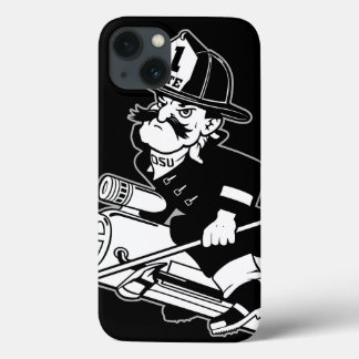 Firefighting Pete - Black and White iPhone 13 Case