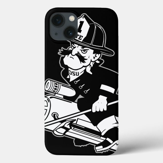 Firefighting Pete - Black and White Case-Mate iPhone Case (Back)