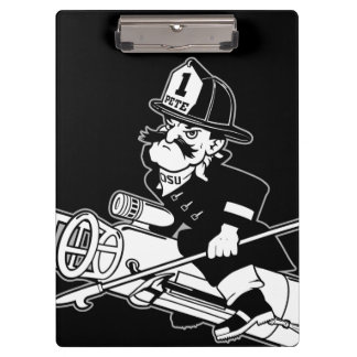 Firefighting Pete - Black and White Clipboard
