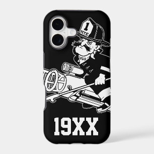 Firefighting Pete - Black and White iPhone 17 Case