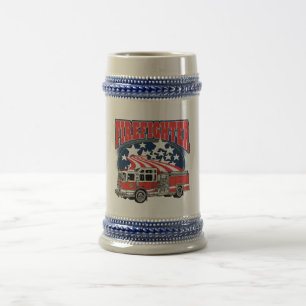 Firefighting Truck Beer Stein