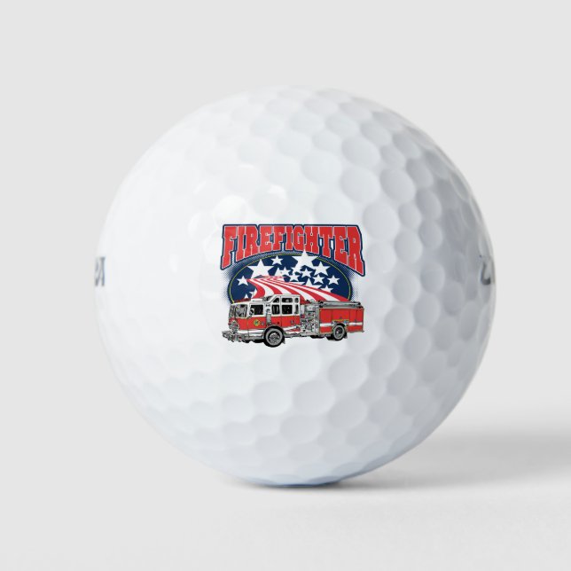 Firefighting Truck Golf Balls (Front)