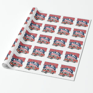 Firefighting Truck Wrapping Paper