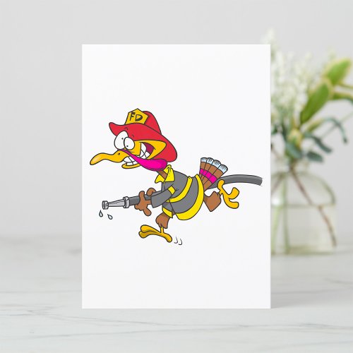 Firefighting Turkey Invitations