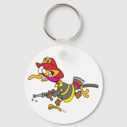 Firefighting Turkey Keychain