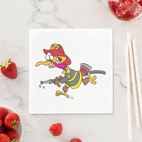 Firefighting Turkey Paper Napkins