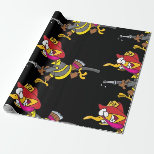 Firefighting Turkey Wrapping Paper