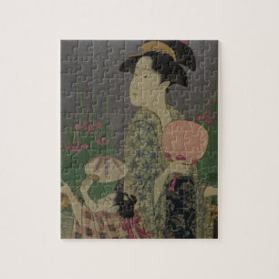 Fireflies, 1793 (colour woodcut) jigsaw puzzle