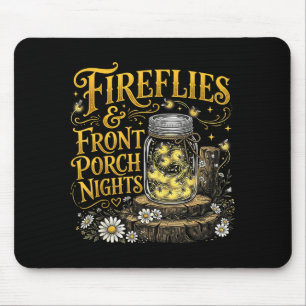 Fireflies and front porch nights rustic floral mouse pad