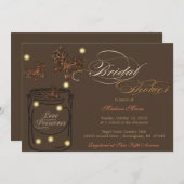 Fireflies and Mason Jar Bridal Shower - Fall Invitation (Front/Back)