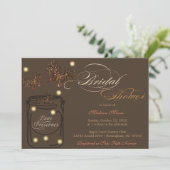 Fireflies and Mason Jar Bridal Shower - Fall Invitation (Standing Front)