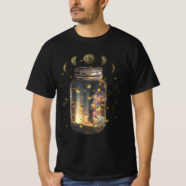 Fireflies Bugs In Jar Firefly Lightning Insects Gl T-Shirt (Front)