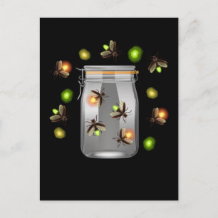 Fireflies Camping Insects Postcard