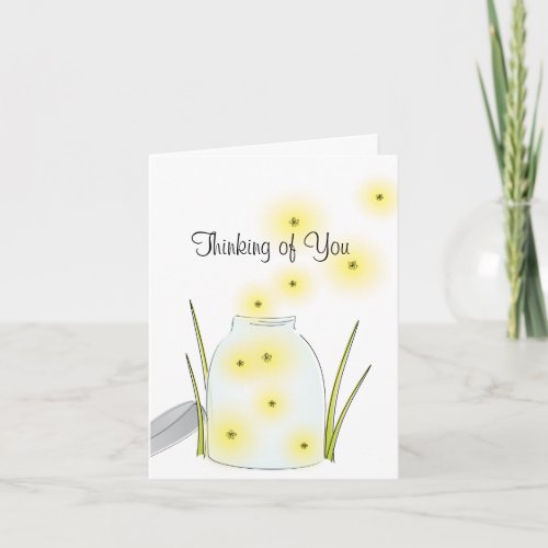 Fireflies Flying Card