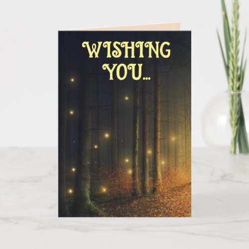 FIREFLIES FOREST BEAUTIFUL BIRTHDAY Greeting Cards