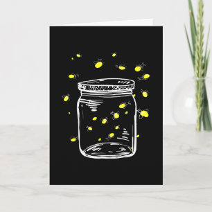 Fireflies Glas Jar Firefly Card
