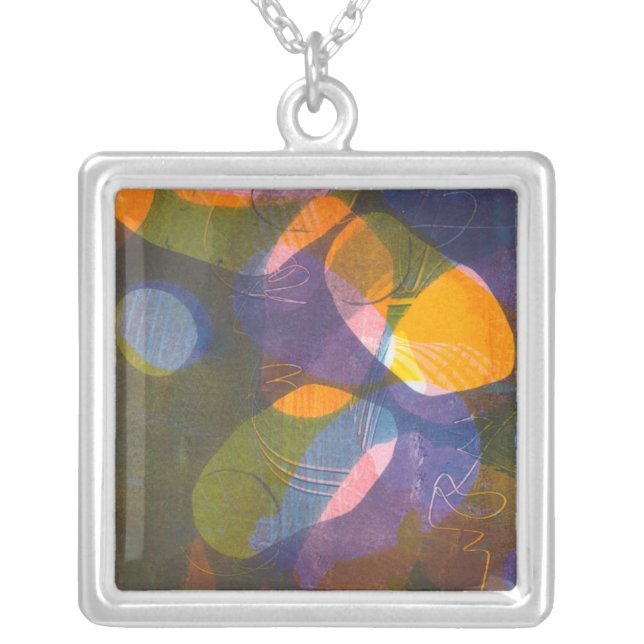 Fireflies I Silver Plated Necklace (Front)