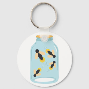 Fireflies In Jar Keychain
