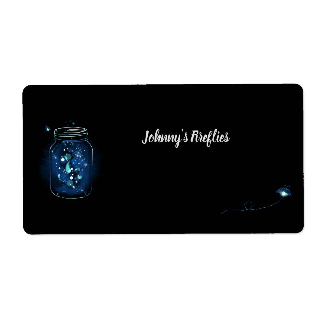 Fireflies in Jar Personalized Mason Jar Label (Front)