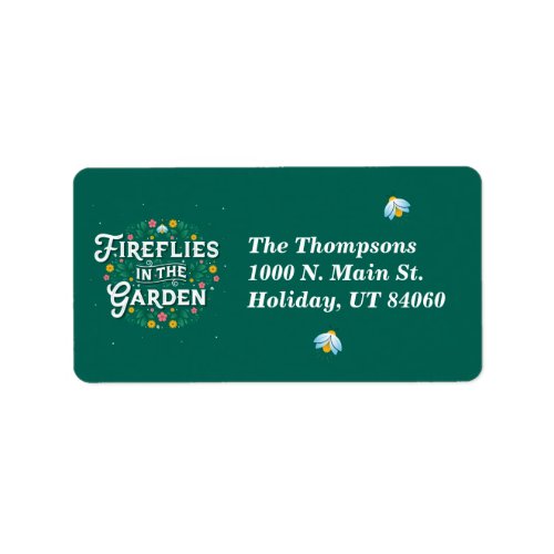 Fireflies in the Garden  Return Address Labels