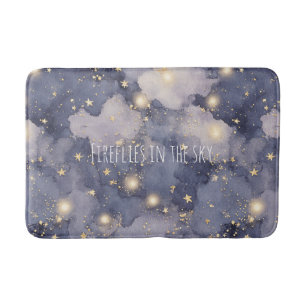 Fireflies in the Sky Stars Bath Mat