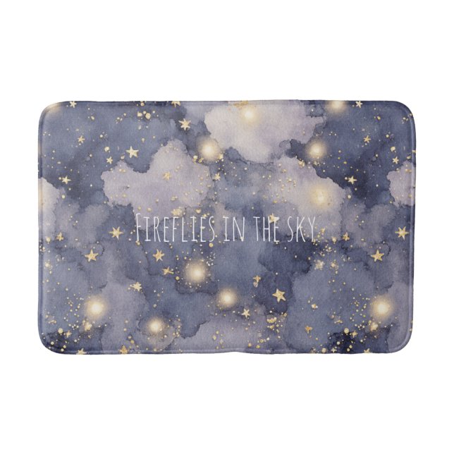Fireflies in the Sky Stars Bath Mat (Front)