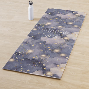 Fireflies in the Sky Stars Yoga Mat