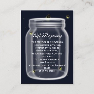 fireflies mason jar Gift registry  Cards