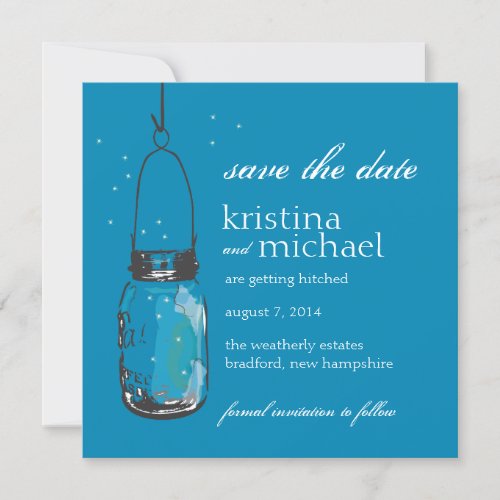 Fireflies &amp; Mason Jar Save the Date