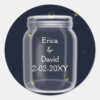 fireflies mason jar wedding seals