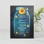 Fireflies & Mason Jar Whimsical Bridal Shower Invitation (Standing Front)