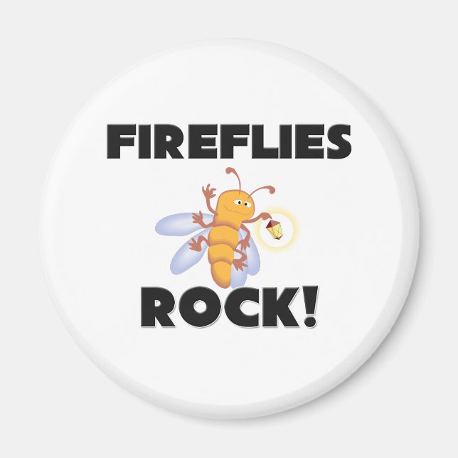 Fireflies Rock Magnet (Front)