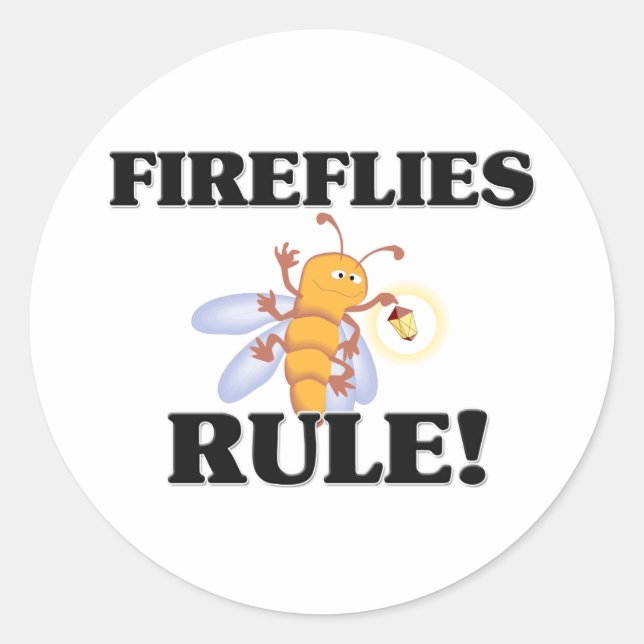 FIREFLIES Rule! Classic Round Sticker (Front)