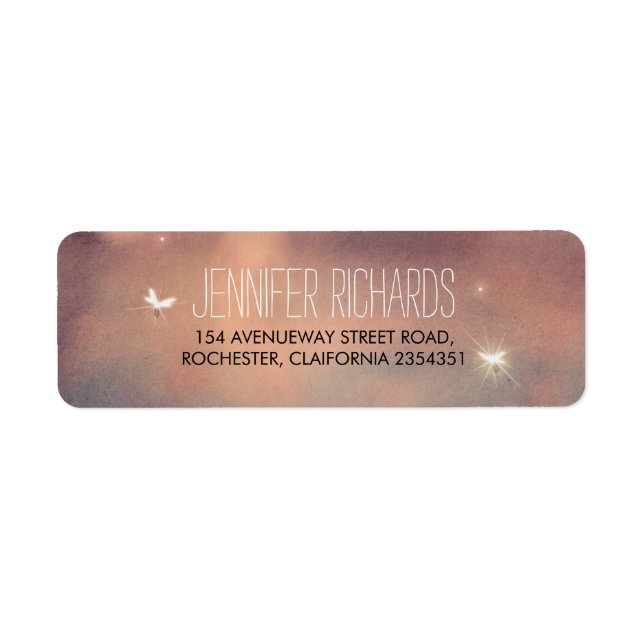 Fireflies Wedding Rustic Label (Front)