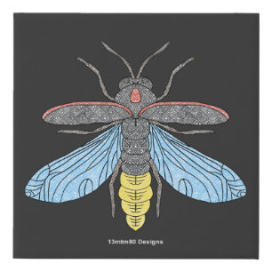 Firefly (black) - Faux Canvas