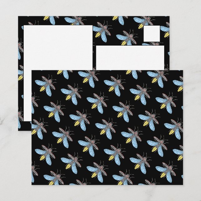 Firefly (black) - Postcard (Front/Back)