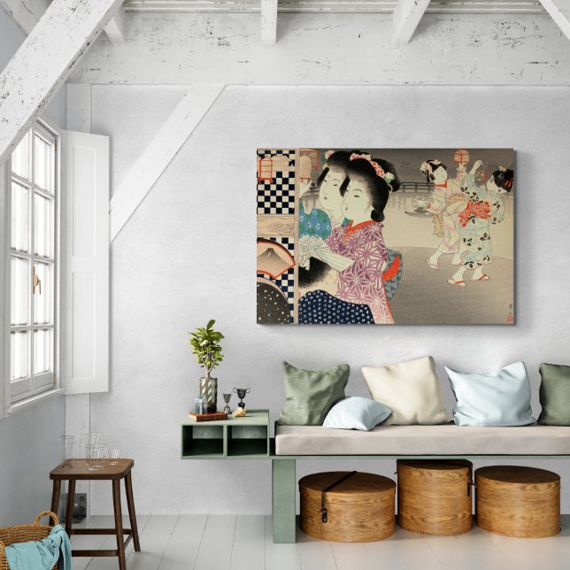 Firefly Cage - Ukiyo-e Vintage Japanese Canvas Print (Creator Uploaded)