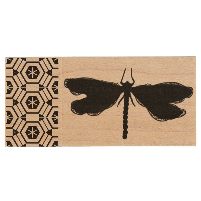 FireFly Custom USB 2.0 Flash MapleWood Flash Drive (Back)