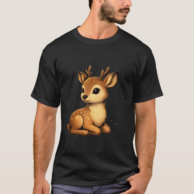 Firefly Deer Night T-Shirt (Front)
