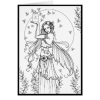 Firefly Fairy Fantasy Color Your Own Card