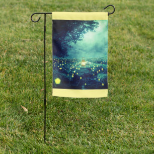 Firefly forest garden flag