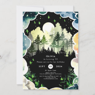 Firefly Forest Woodland Birthday Invitation