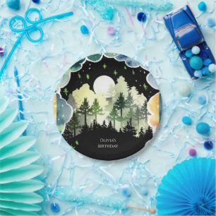 Firefly Forest Woodland Birthday Paper Plates