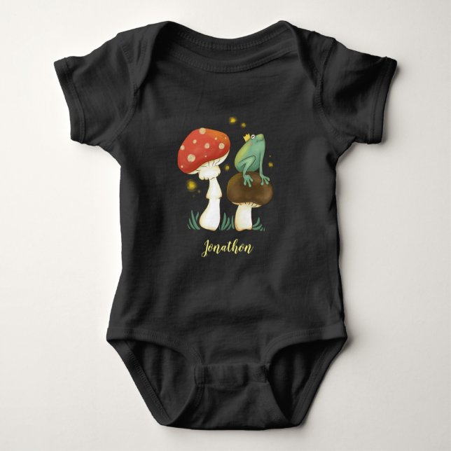 Firefly Frog Prince Personalized Baby Bodysuit (Front)