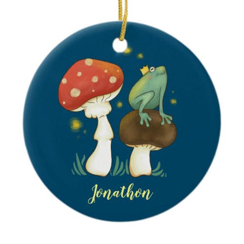 Firefly Frog Prince Personalized Ceramic Ornament